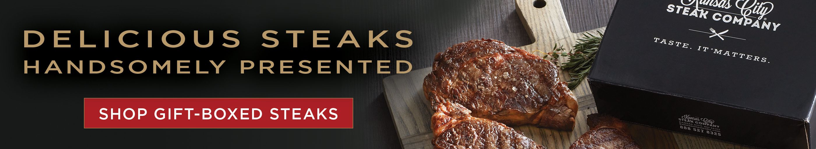 Delicious steaks handsomely presented.