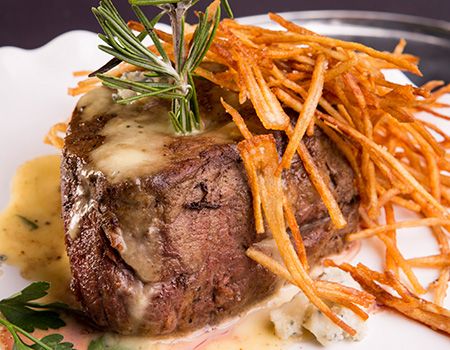 Tenderloin Steaks with Blue Cheese Sauce