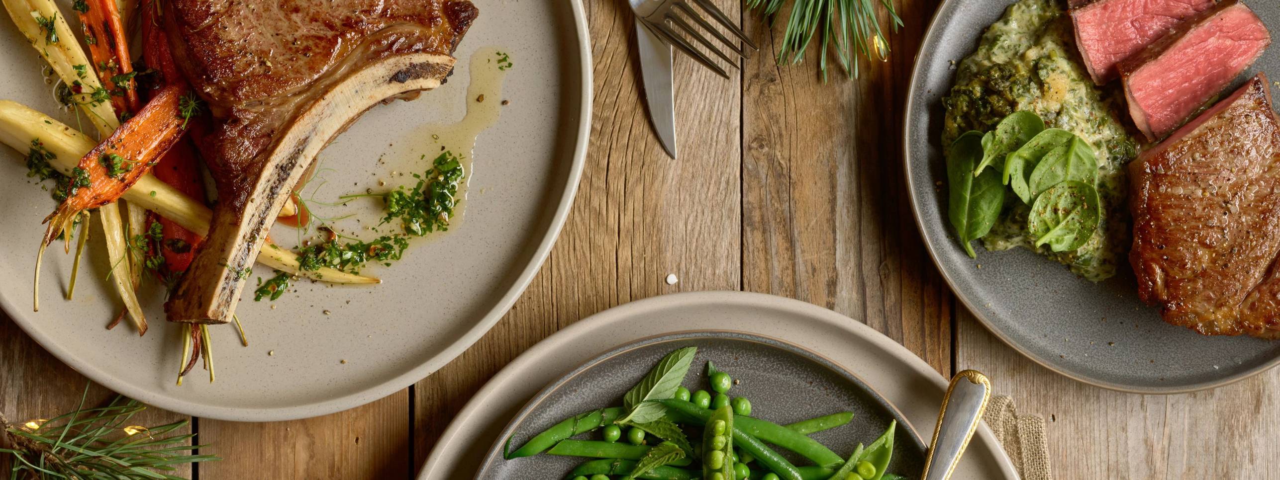 Quality Steaks on Plate