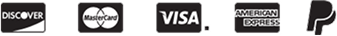 Accepted Payments. Discover card,Mastercard, VISA, American Express, Paypal
